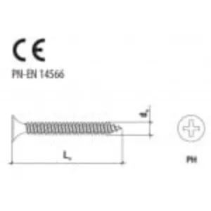 Wkręty do płyt G-K do metalu KSGM 3,5x35 1000szt - obrazek 3