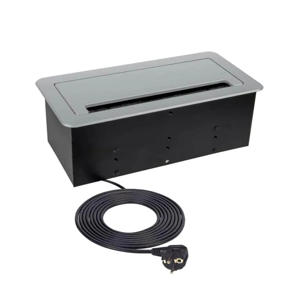 INBOX srebrny 2x gniazdo FR, 2xUSB, 1xRJ45, 1xHDMI