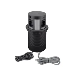 MULTI BOX, czarny, 4 x gniazdo SCHUKO, 2 x USB typ - obrazek 1