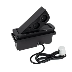 CIZOBOX czarny, 2 x gniazdo FR, 2 x USB, przewód z - obrazek 1