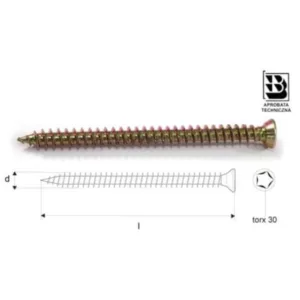 Wkręt hartowany do ościeżnic WO 7,5x112mm 100szt - obrazek 2
