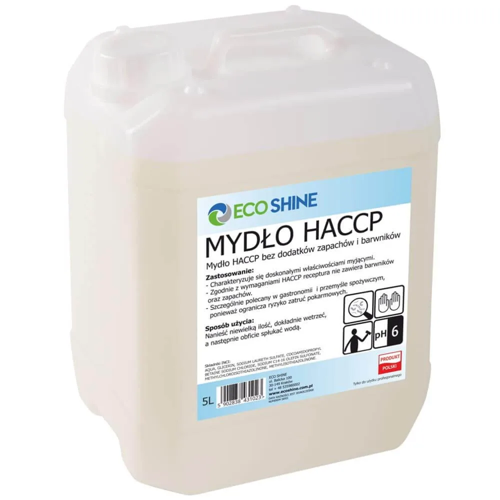 MYDŁO W PŁYNIE HACCP 5L TE-CH + mikrofaza 30x30