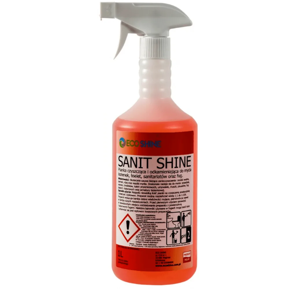 SANIT SHINE 1L butelka TE-CH + mikrofaza 30x30