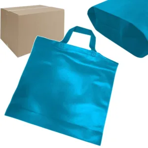 100szt Torba włókninowa siatka na zakupy 40x38x10 turkusowa - obrazek 2