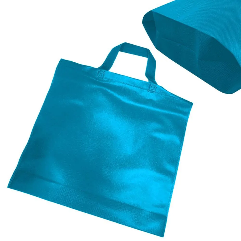 100szt Torba włókninowa siatka na zakupy 40x38x10 turkusowa