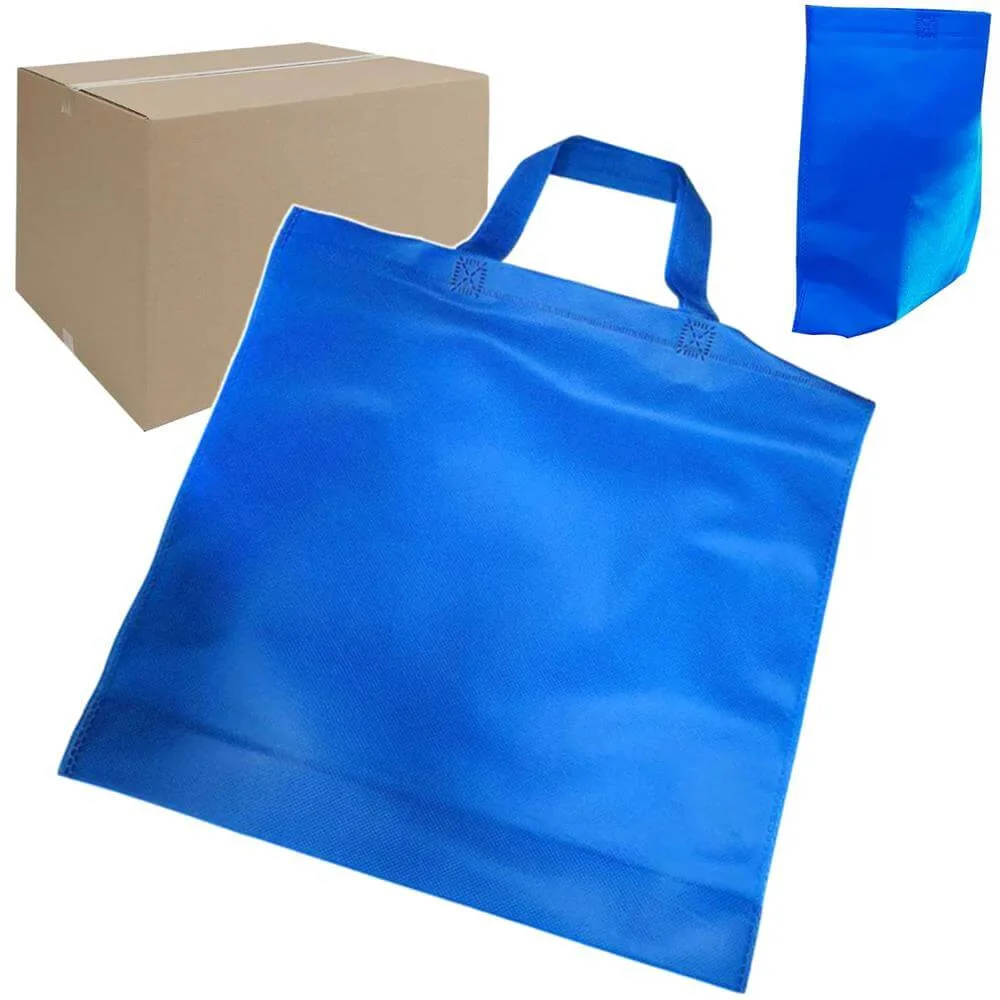1000szt Torba włókninowa siatka na zakupy 40x38x10 niebieska