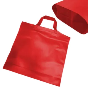 50szt Torba włókninowa siatka na zakupy 40x38x10 czerwona - obrazek 2