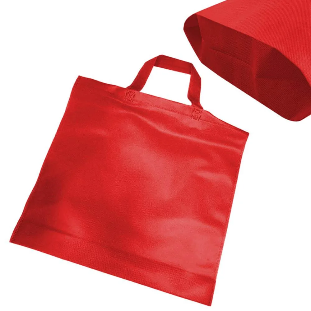 100szt Torba włókninowa siatka na zakupy 40x38x10 czerwona