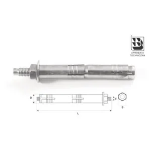 KOTWA 2-ROZPOROWA SŁR 20/M16x300 1szt (op5) STALCO - obrazek 1