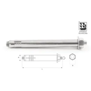 KOTWA 1-ROZPOROWA SŁR 10/M6x120 1szt (op50) STALCO - obrazek 1