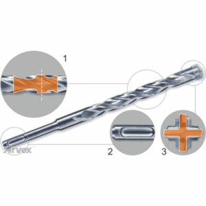 X+ 10/160 opakowanie 10szt wiertło SDS-Plus 10x160 FESTmann® z krzyżową widią - obrazek 3