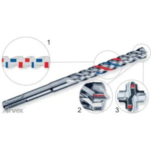4PRO 12/0310 profesjonalne wiertło SDS-Plus z krzyżową widią 12x310 - obrazek 9