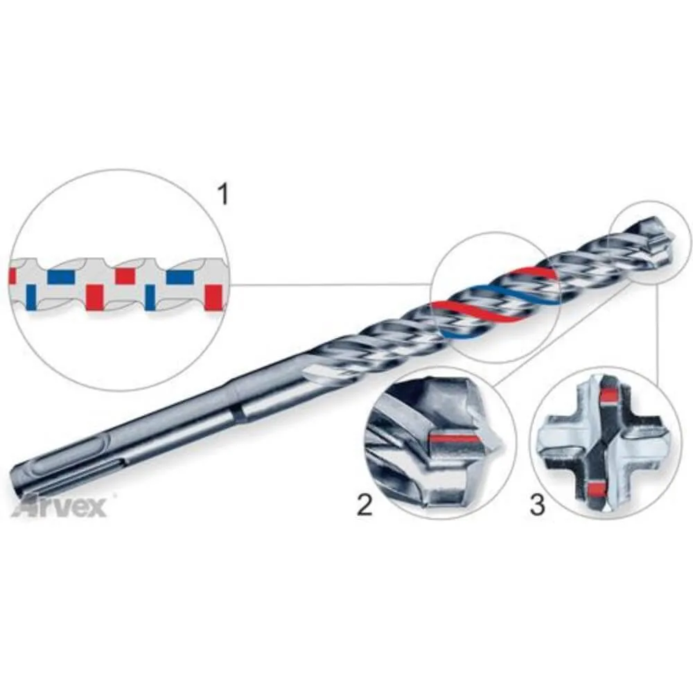 4PRO 12/0310 profesjonalne wiertło SDS-Plus z krzyżową widią 12x310