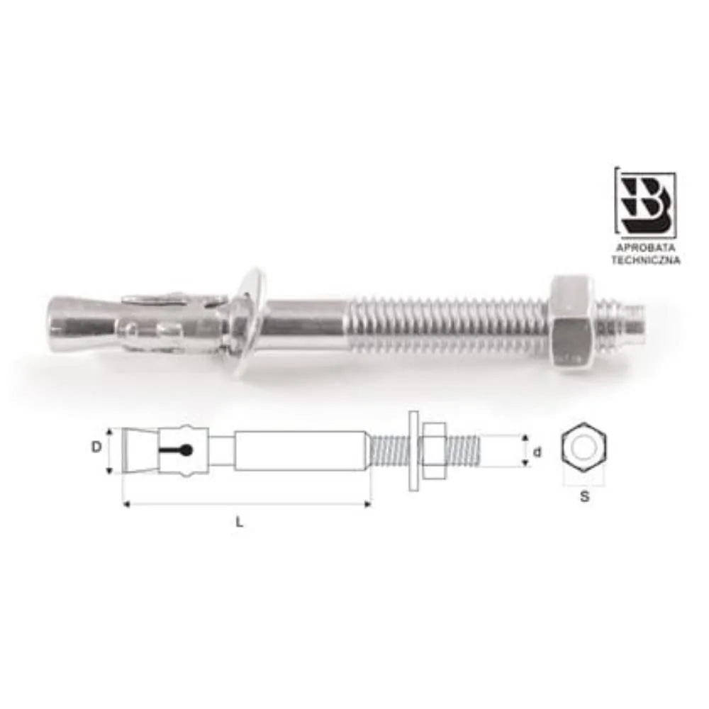 ŁSB-10x120 KOTWA STALOWA TYP B STALCO ŁSB-10x120 100szt (paczka 50x2)