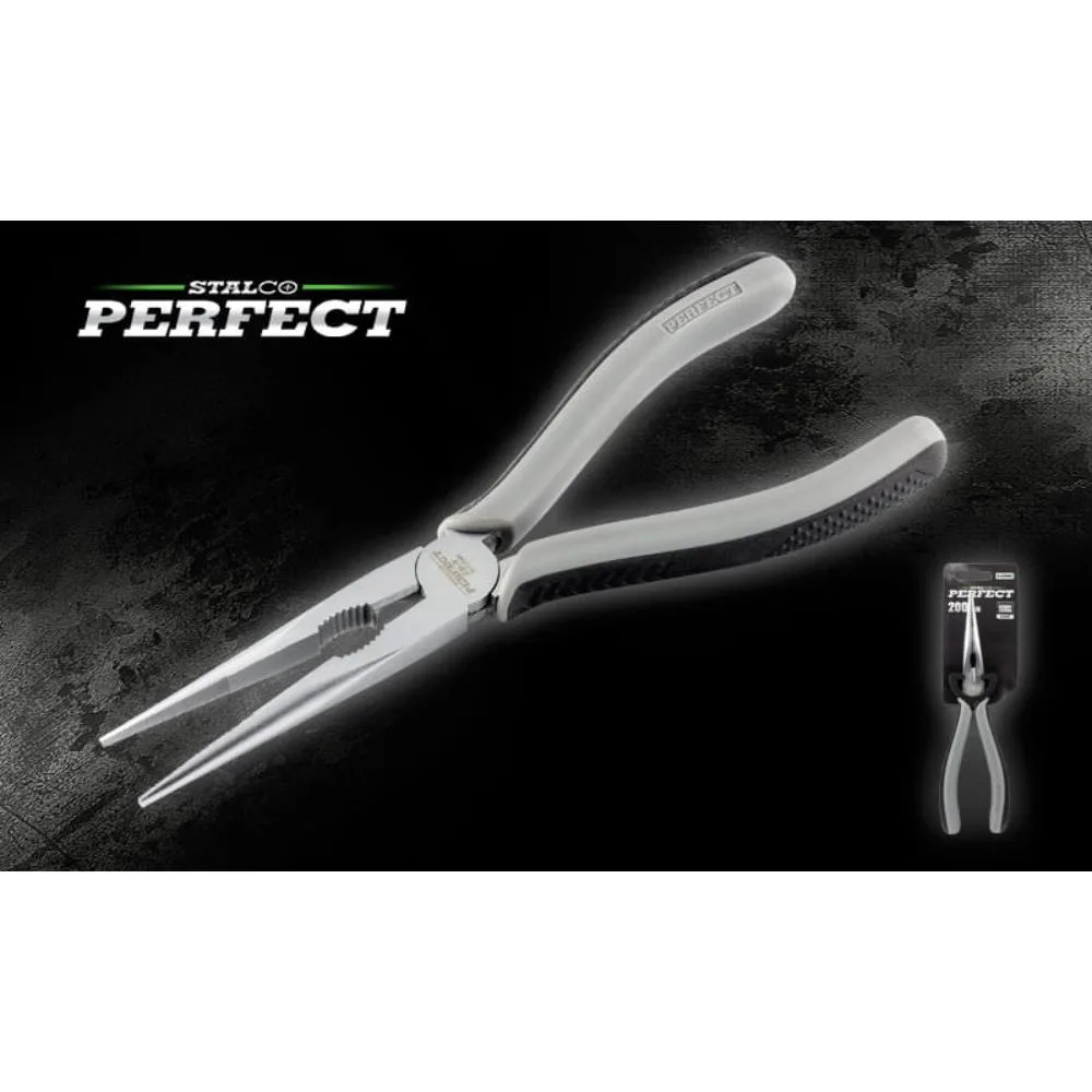 67049 Szczypce wydłużone, proste 200mm STALCO PERFECT