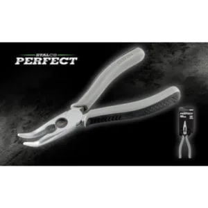 67052 Szczypce wydłużone, wygięte 160mm STALCO PERFECT - obrazek 1
