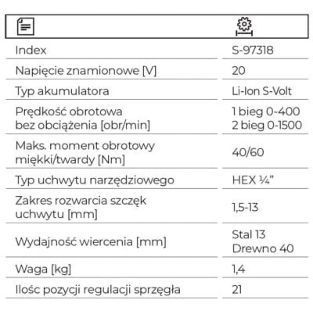 WIERTARKO-WKRĘTARKA WIELOGŁOWICOWA DS20-60Q STALCO S-VOLT