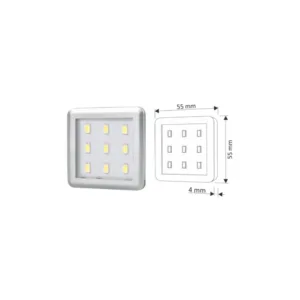 SQUARE 3 oprawa LED, 2,5W 12VDC 9pkt, NEUTRALNA kw - obrazek 3