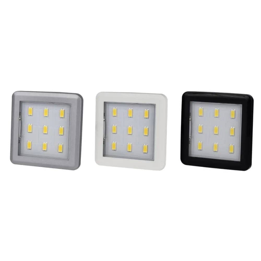 SQUARE 3 oprawa LED, 2,5W 12VDC 9pkt, CIEPŁA kwadr