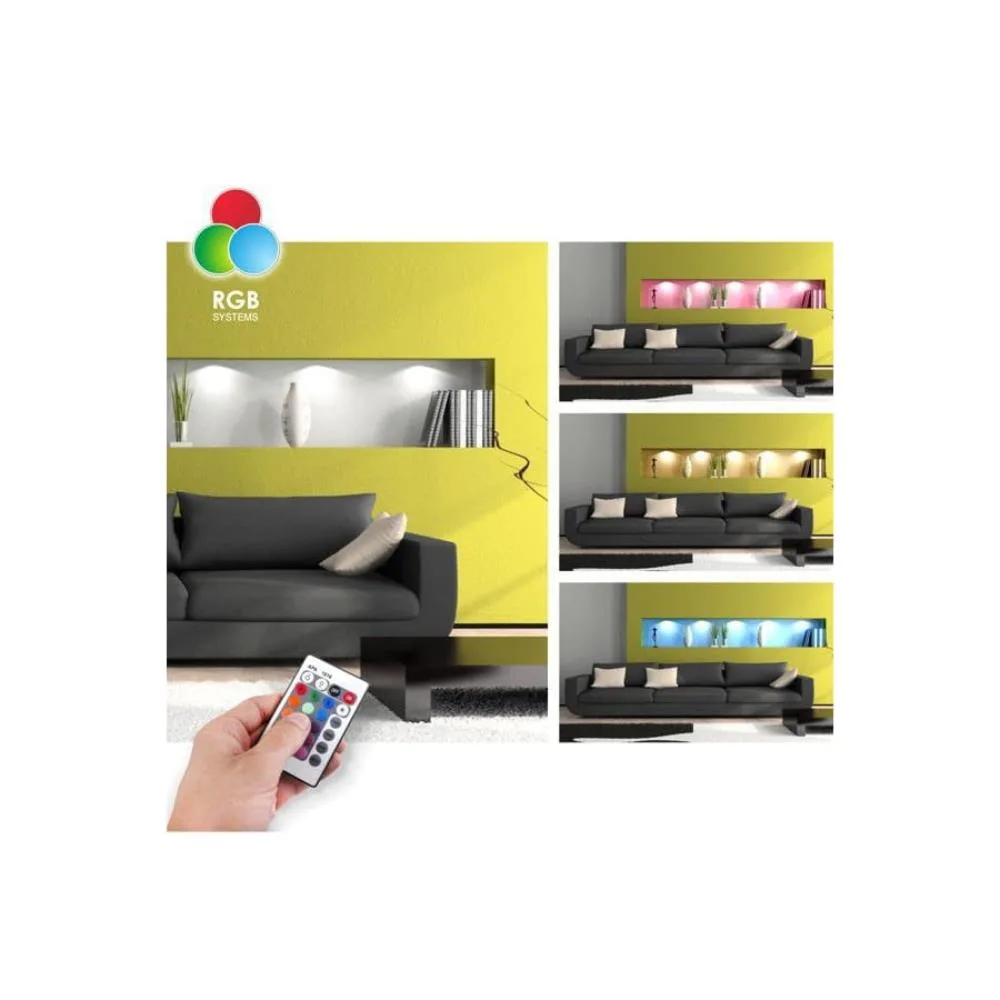 SQUARE 2 oprawa LED RGB, 2,0W 12VDC 9pkt, ramka al