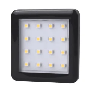 SQUARE 2 CZARNY, 1,5W 12VDC 16pkt, CIEPŁA kwadrato - obrazek 1
