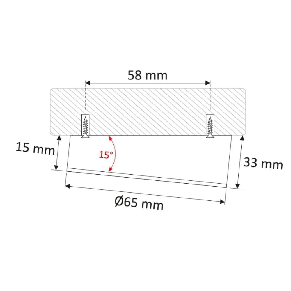 OVAL LED z dystansem MASTER SKOS 12VDC, 2,0W stal