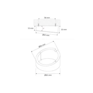 OVAL LED z dystansem SKOS 12VDC, 2,0W stal drapana - obrazek 6