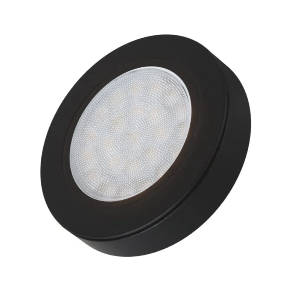 OVAL LED z dystansem 12VDC, 2,0W CZARNY, 6000K, 2m