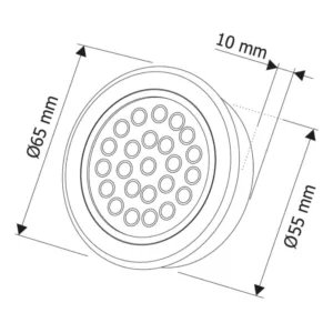 OVAL LED 12VDC, 2,0W stal drapana, 4000K, 2m przew - obrazek 2
