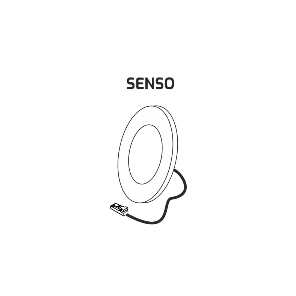 SENSO 12VDC, 2,5W aluminium, 6000K, 2m przew. wej