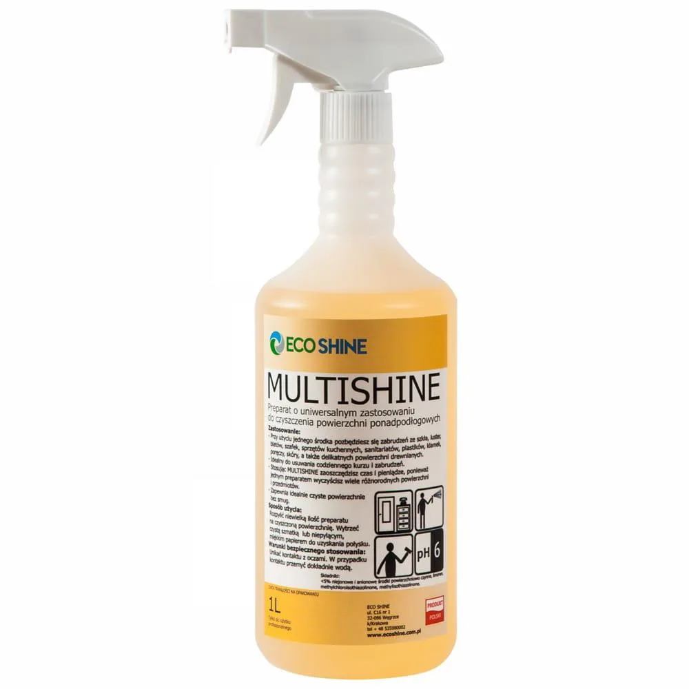 MULTISHINE - uniwersalny preparat czyszczący gotowy do użycia 1L+ 5L = 6L