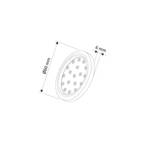 ORBIT CZARNY, 1,5W 12VDC 16pkt, ZIMNA okrągła, 2m - obrazek 2