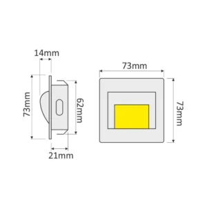 STEP oprawa schodowa stal drapana 1,4W 12VDC, barw - obrazek 2