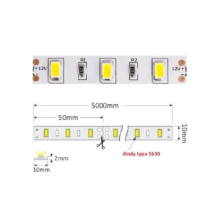 TAŚMA PREMIUM 80, 5630 IP45 300 LED szer 10mm, 3pk - obrazek 3