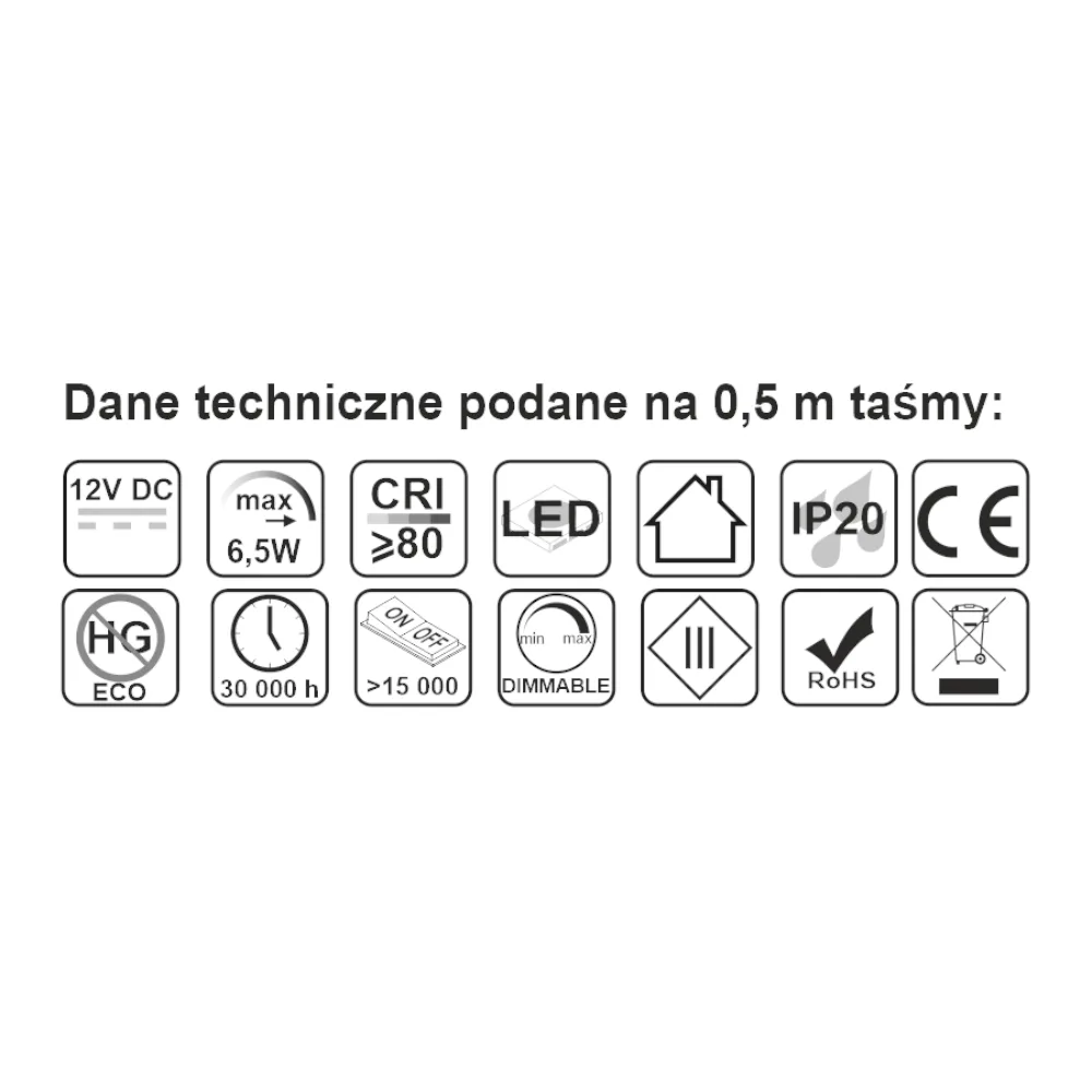 TAŚMA ROLKA PREMIUM dł. 50m TYP 5730 IP20 szer 10m
