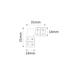 Mikrokonektor NOWY TYP do taśmy led RGB 10MM z 2M - obrazek 2