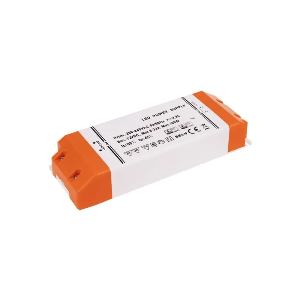 Zasilacz IP44 SLIM do LED 100W, 12VDC, TUV