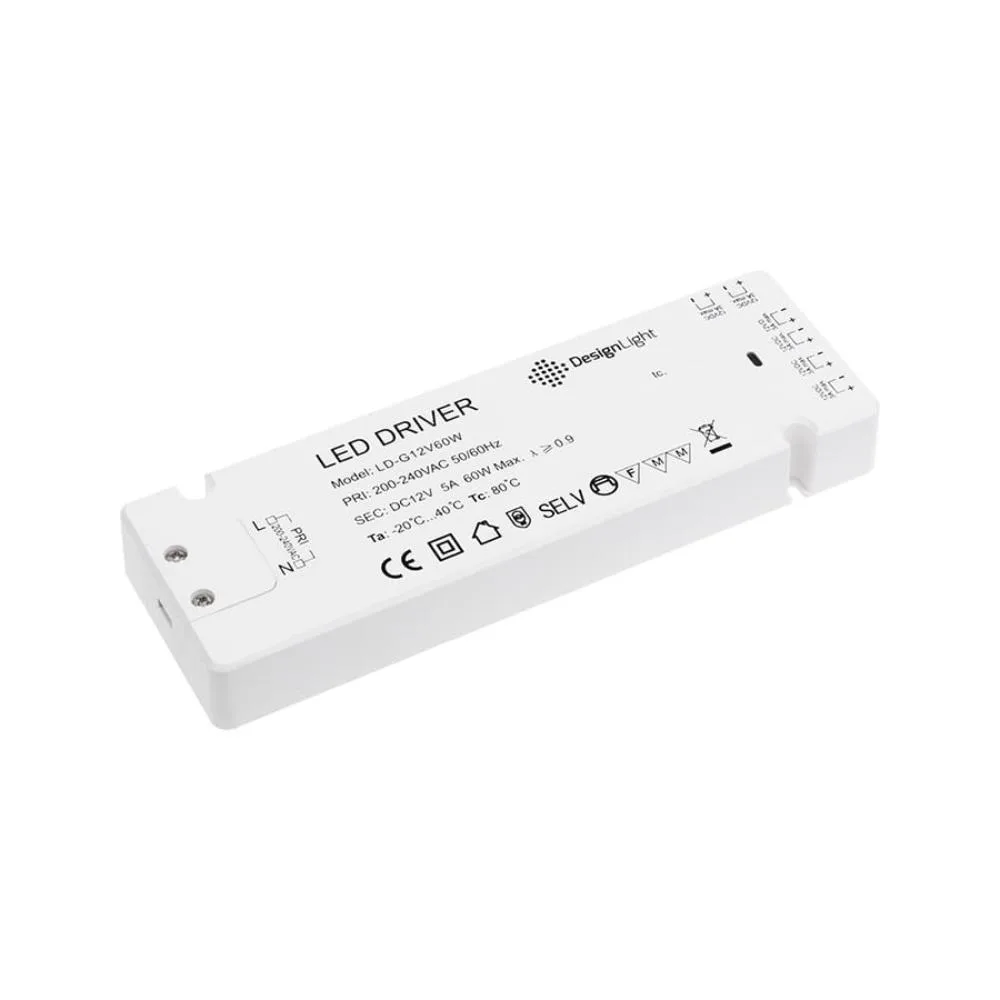 Zasilacz do LED 60W, 12VDC, BEZ PRZEWODÓW, table v