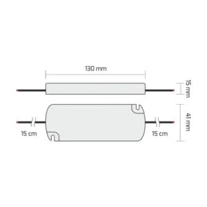 Zasilacz IP44 SLIM do LED 15W, 12VDC, TUV - obrazek 2