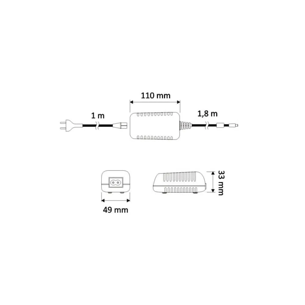 Zasilacz do LED PLD 38W, 12VDC, z wtyczką JACK