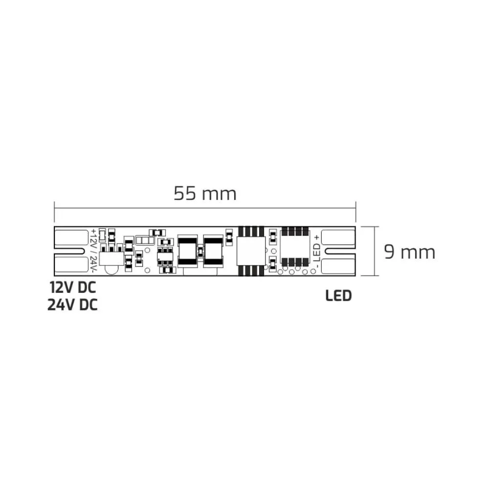 Wyłącznik PŁTYKA SC60 12VDC/5A ze ściemniaczem, 2m