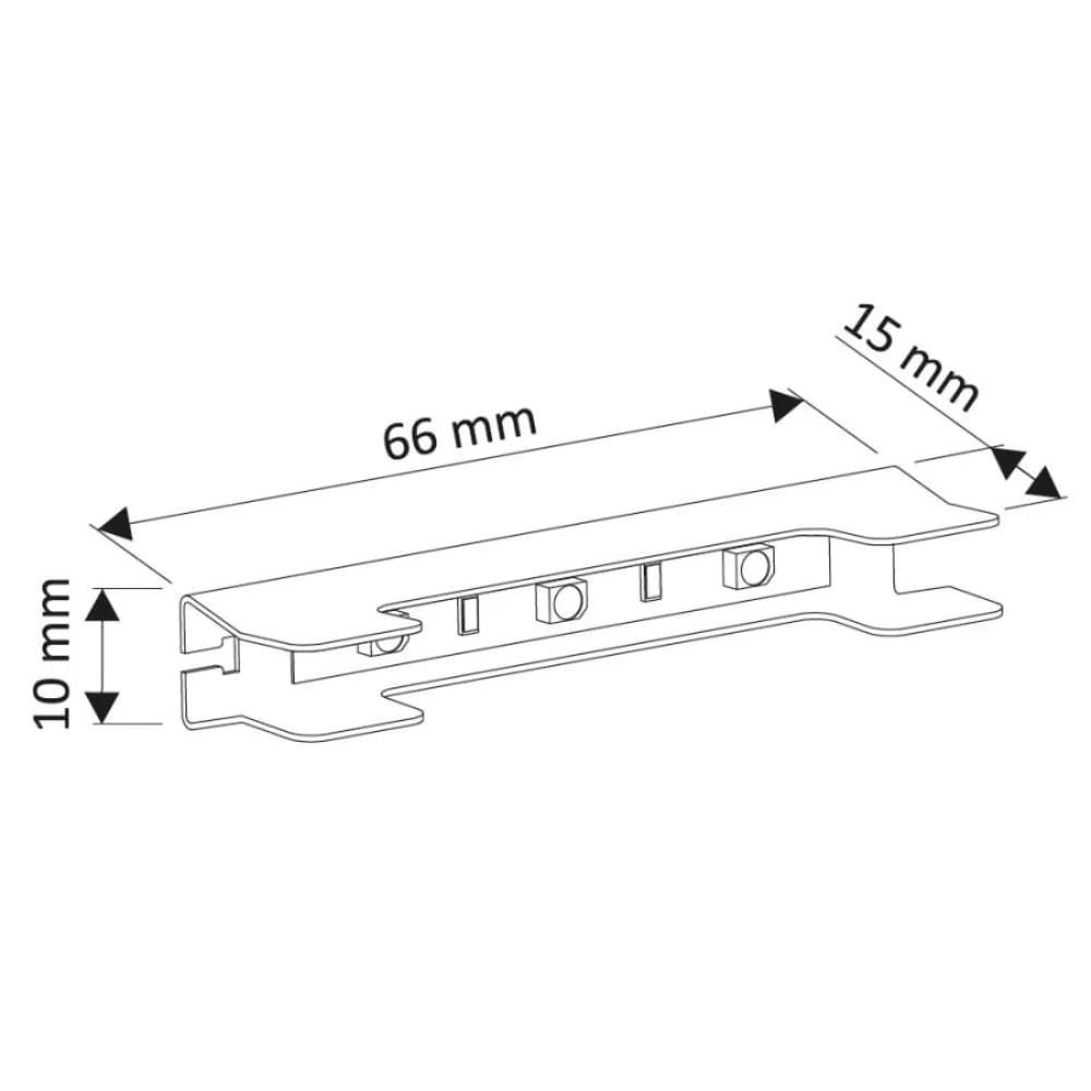 KLIPS LED metalowy, 2m przewód mini konek. światło