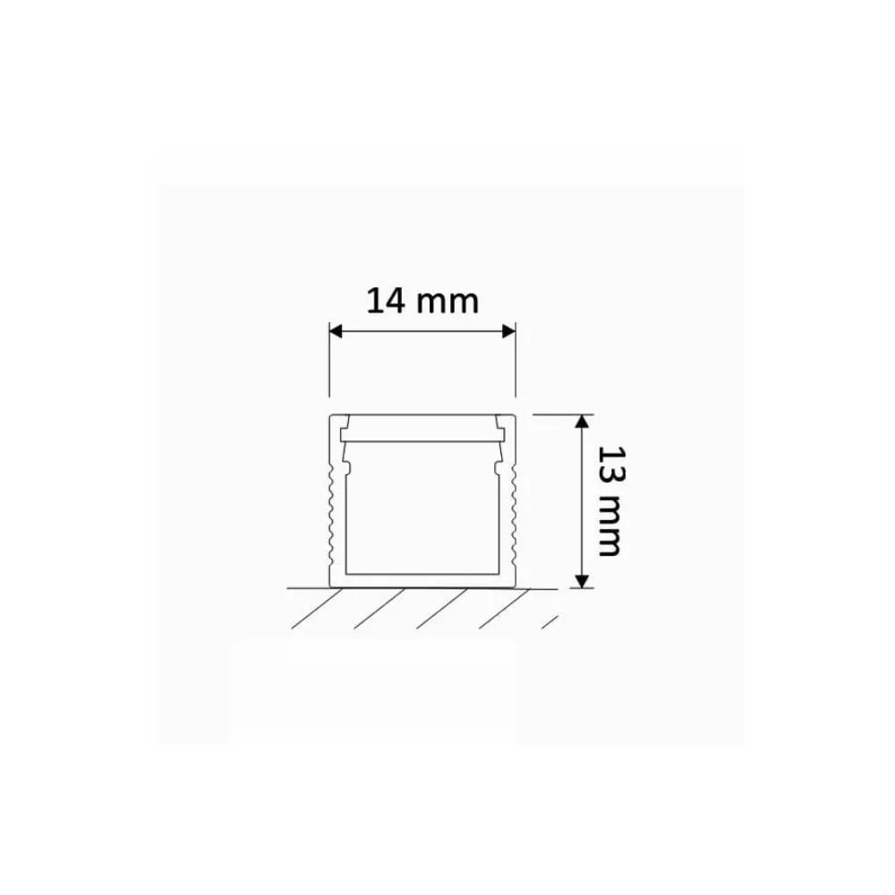 PROFIL LINE XL 2M, NAKŁADANY ALUMINIUM TRANSPARENT