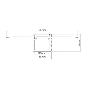 PROFIL DEOLINE P 2M, Profil Płaski ALUMINIUM MLECZ - obrazek 2