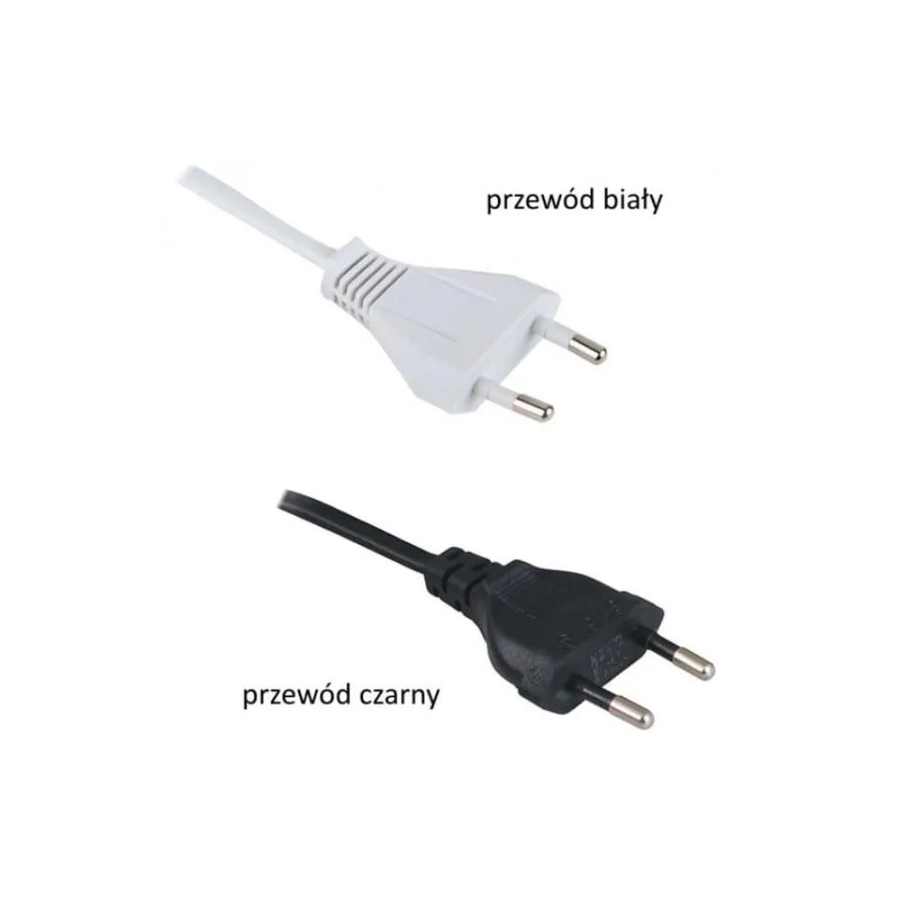 Przewód 5m 2x0,75mm2 Czarny z wtyczką euro