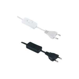 Przewód 2m, 2x0,75mm2 z wyłącznikiem PC1 i wtyczką - obrazek 1