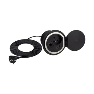 SAMBO BOX, czarny, 1 x gniazdo SCHUKO, 1 x USB typ - obrazek 2