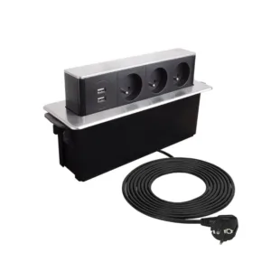 HOP BOX stal drapana 3 x gniazdo SCHUKO, 1 x USB t - obrazek 2