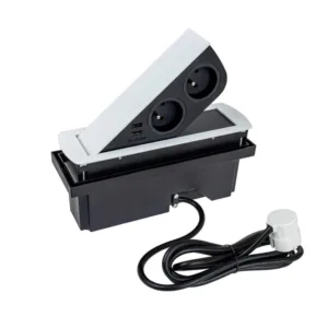 CIZOBOX biały, 2 x gniazdo FR, 2 x USB, przewód za - obrazek 1