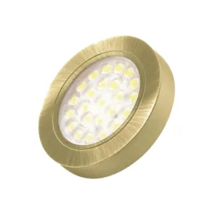 OVAL LED z dystansem 12V DC, 2W ZŁOTY, 3000K, 2m p - obrazek 1